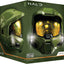 Mũ bảo hiểm cao cấp Halo Master Chief có chân đế - Đèn LED ở mỗi bên - Sơn hư hỏng do chiến đấu - Một kích thước phù hợp nhất – Không có âm thanh hoặc SFX