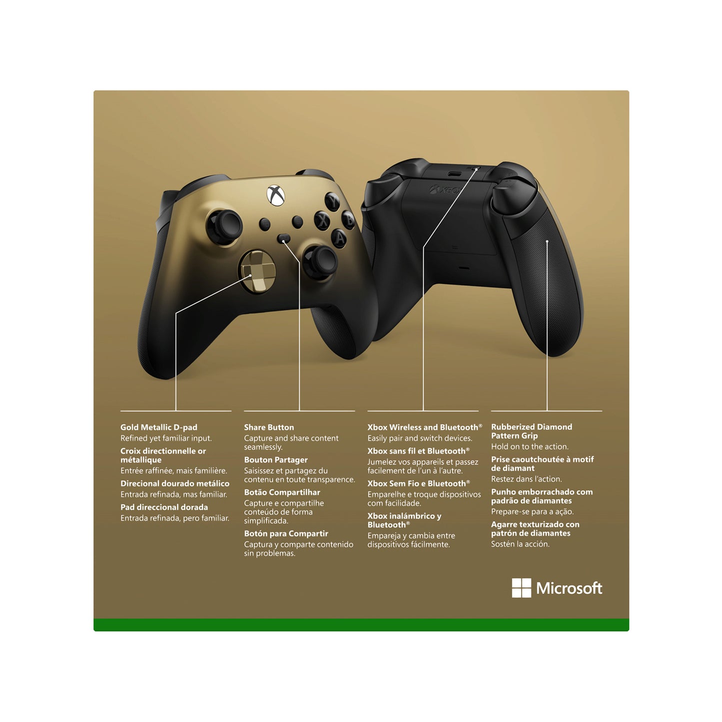 Bộ điều khiển không dây Xbox – Phiên bản đặc biệt Gold Shadow