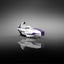 A futuristic white and purple snowmobile or speedboat model displayed on a reflective black surface against a dark gray gradient background. The vehicle features the brand name 'COMBAT' on its side.