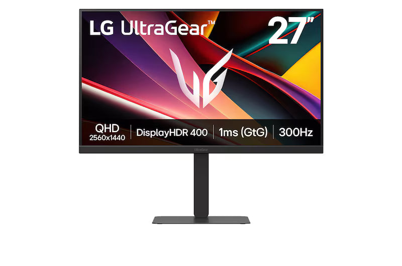 Màn hình chơi game IPS QHD LG UltraGear™ G6 27 inch 300Hz | 27G640A vớiDCI-P3 95% (Typ.), VESA DisplayHDR™ 400, 1ms (GtG), USB-C (PD 15W) - 27G640A-B