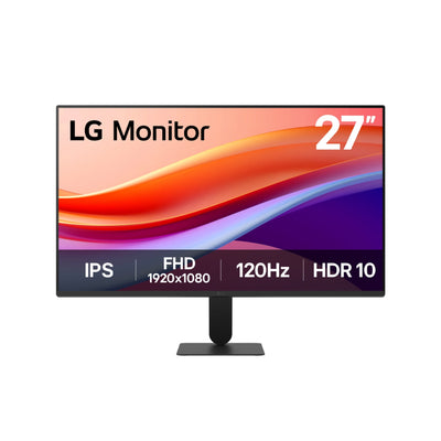 LG IPS Full HD 120Hz 27-inch Monitor with 4-Side Virtually Borderless Design, sRGB 99% (Typ.), HDR 10, 1ms MBR - 27U411A-B