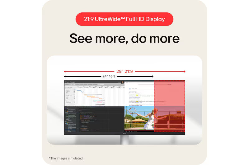 Màn hình IPS UltraWide 21:9 WFHD (2560x1080) 29inch, màu trắng - 29U531A-W