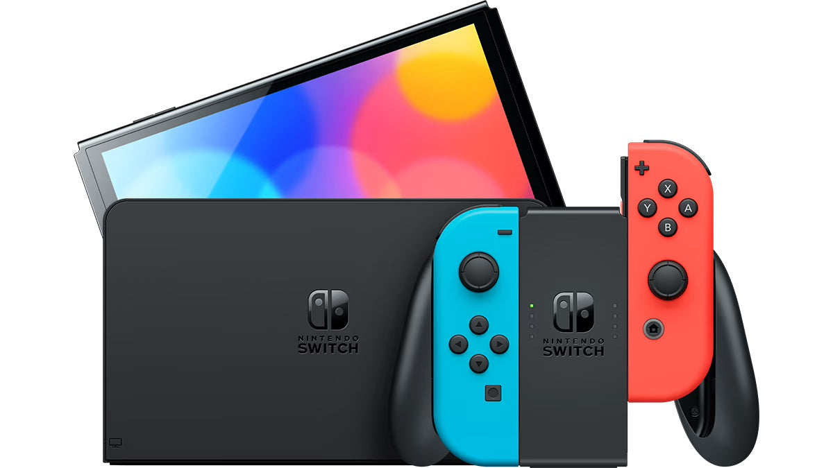 Nintendo Switch – Mẫu OLED Xanh neon/Đỏ neon (đã qua sử dụng) 