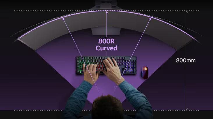 Màn hình Gaming 45" LG UltraGear, OLED WQHD cong với tốc độ làm mới 240Hz, Thời gian phản hồi 0,03ms (GtG) - 45GS95QE-B