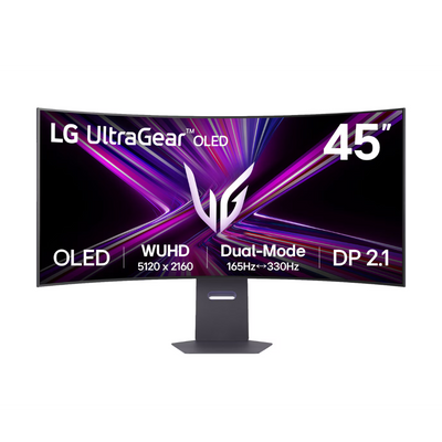 Màn hình chơi game LG UltraGear™ OLED Chế độ kép 5K2K 45 inch | 0.03ms (GtG), Rich Bass (10Wx2), DisplayHDR True Black 400, DP 2.1 & USB-C - 45GX950A-B