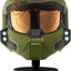 Halo Master Chief Deluxe Helmet with Stand - LED Lights on Each Side - Battle Damaged Paint - One Size Fits Most – No Sounds or SFX