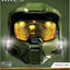 Halo Master Chief Deluxe Helmet with Stand - LED Lights on Each Side - Battle Damaged Paint - One Size Fits Most – No Sounds or SFX