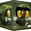 Halo Master Chief Deluxe Helmet with Stand - LED Lights on Each Side - Battle Damaged Paint - One Size Fits Most – No Sounds or SFX