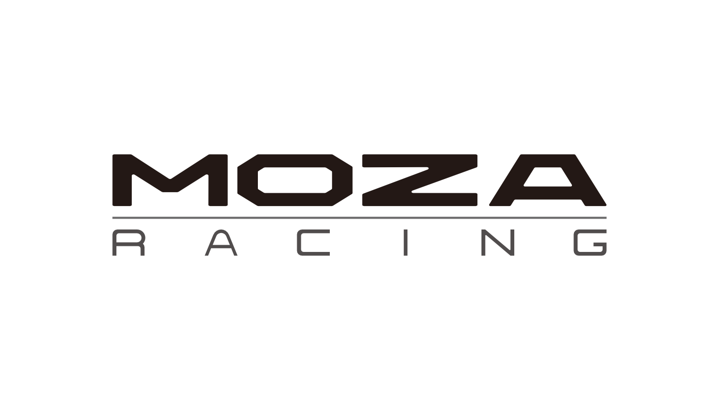 MOZA RACING logo in black and gray text on a plain white background.