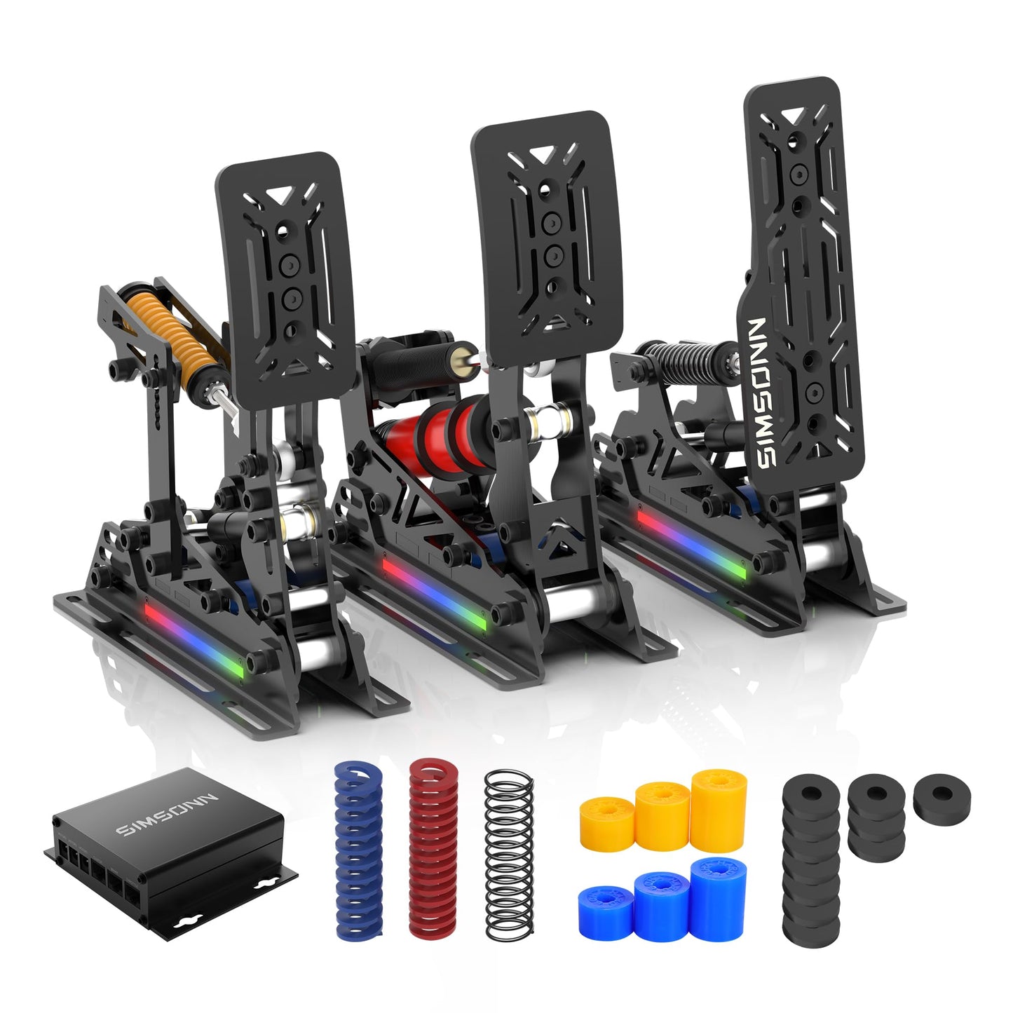 SIMSONN New PRO X Ultra Sim Racing Pedals - PC Racing Simulator With Pressure Sensor Load Cell HE Hydraulic