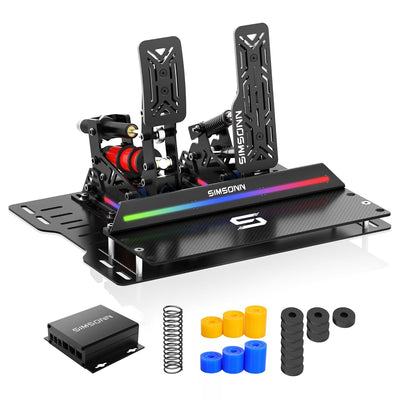 SIMSONN New PRO X Ultra Sim Racing Pedals - PC Racing Simulator With Pressure Sensor Load Cell HE Hydraulic